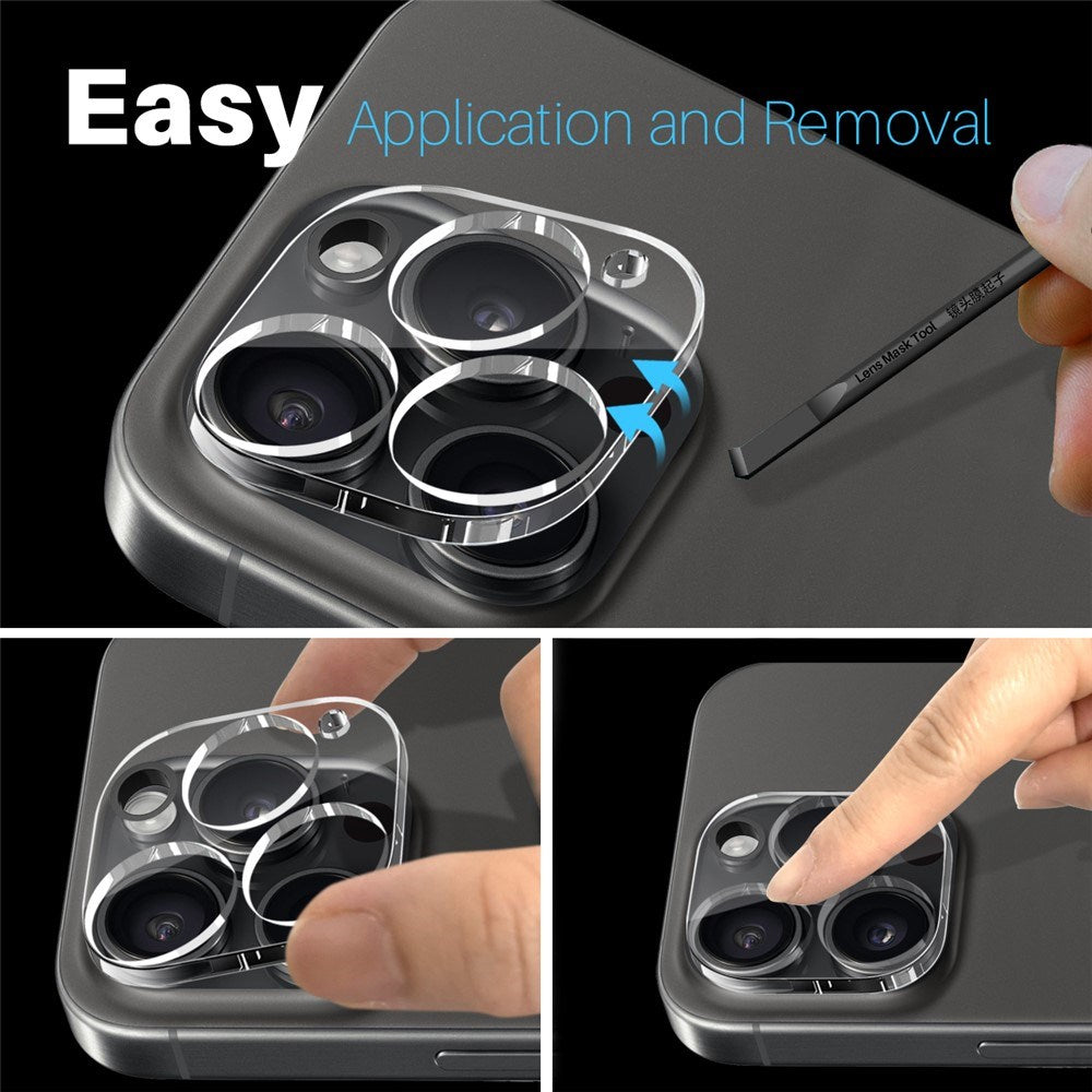 NORTHJO iPhone 16 Pro / 16 Pro Max Hærdet Kameralinseglas - 2 stk. - Gennemsigtig
