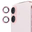 iPhone 16 / 16 Plus Kameralinse Beskyttelse m. Rhinsten - Pink