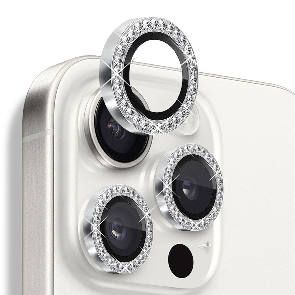 NORTHJO iPhone 16 Pro / 16 Pro Max Kameralinsebeskyttelse - Pyntesten - Sølv
