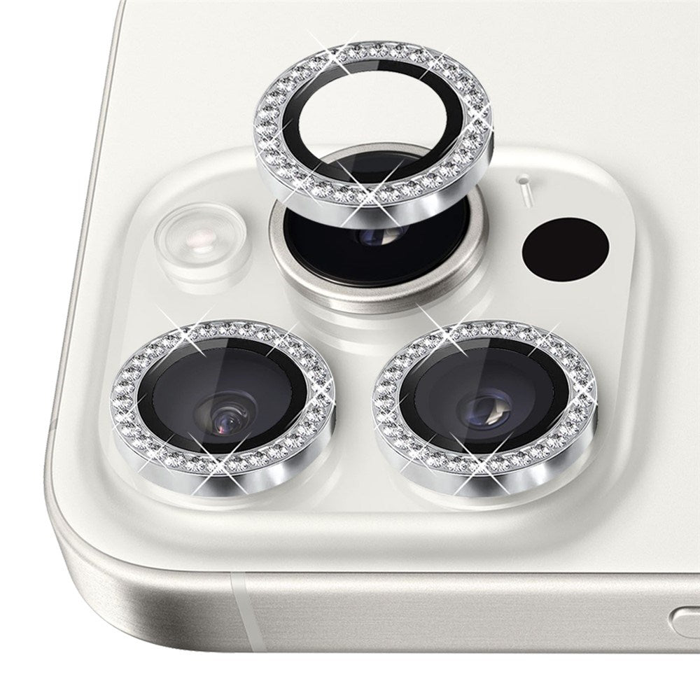 NORTHJO iPhone 16 Pro / 16 Pro Max Kameralinsebeskyttelse - Pyntesten - Sølv