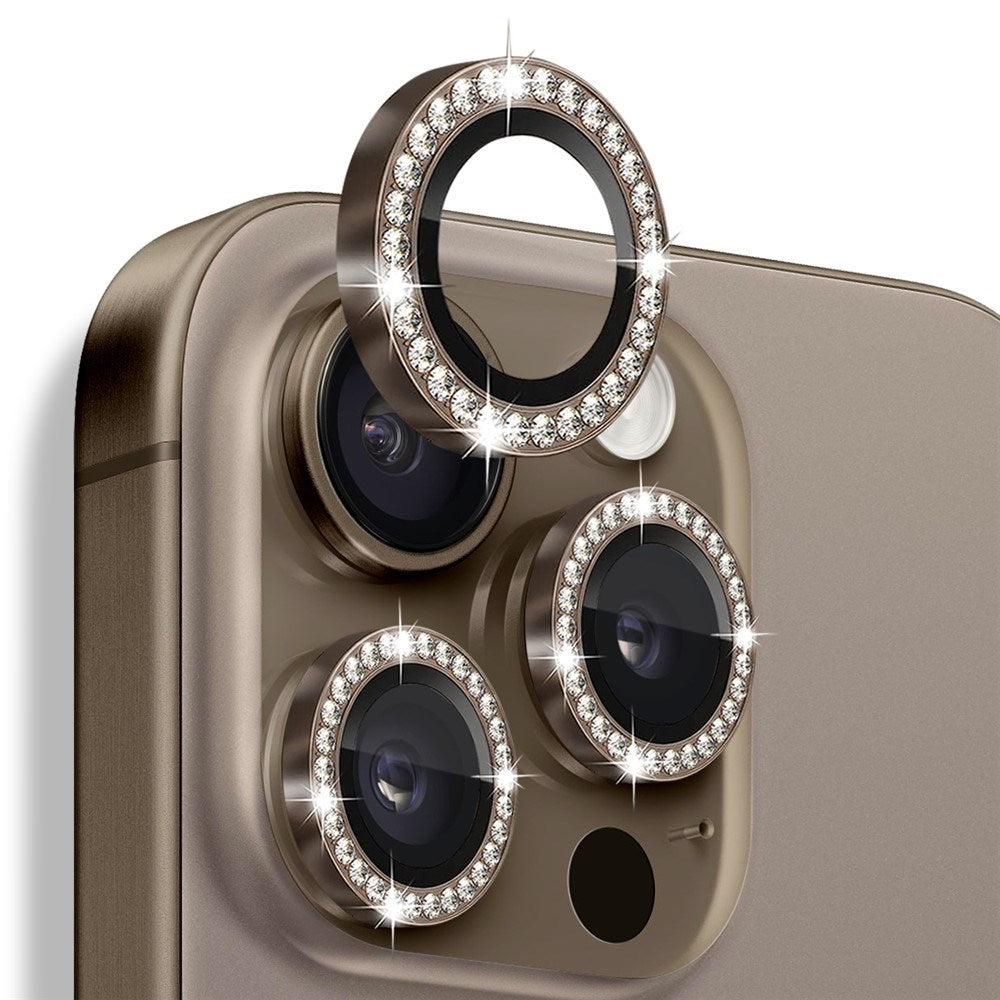 NORTHJO iPhone 16 Pro / 16 Pro Max Kameralinsebeskyttelse - Pyntesten - Brun