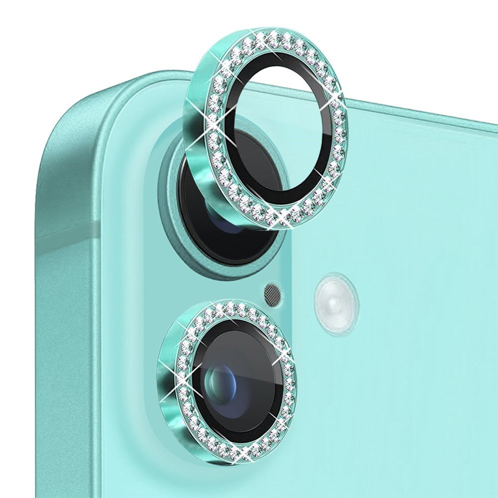 NORTHJO iPhone 16 / 16 Plus Kameralinsebeskyttelse - Pyntesten - Turkis