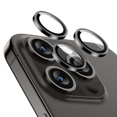 iPhone 16 Pro / 16 Pro Max ESR Beskyttelsesglas til Kameralinse - Gennemsigtig / Sort