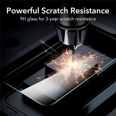 iPhone 16 Pro Max ESR Skærmbeskyttelse m. Monteringsramme - 2 stk - Gennemsigtig