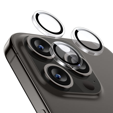 iPhone 16 / 16 Plus ESR Beskyttelsesglas til Kameralinse - Gennemsigtig / Sort