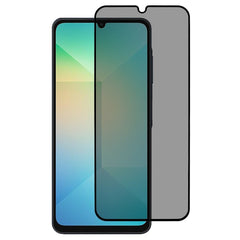 Samsung Galaxy A06 Hærdet Glas Skærmbeskyttelse m. Privacy - Full Fit - Sort Kant