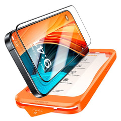 TORRAS iPhone 15 / 14 Pro Full Fit Hærdet Skærmbeskyttelsesglas m. Installationsramme - Gennemsigtig