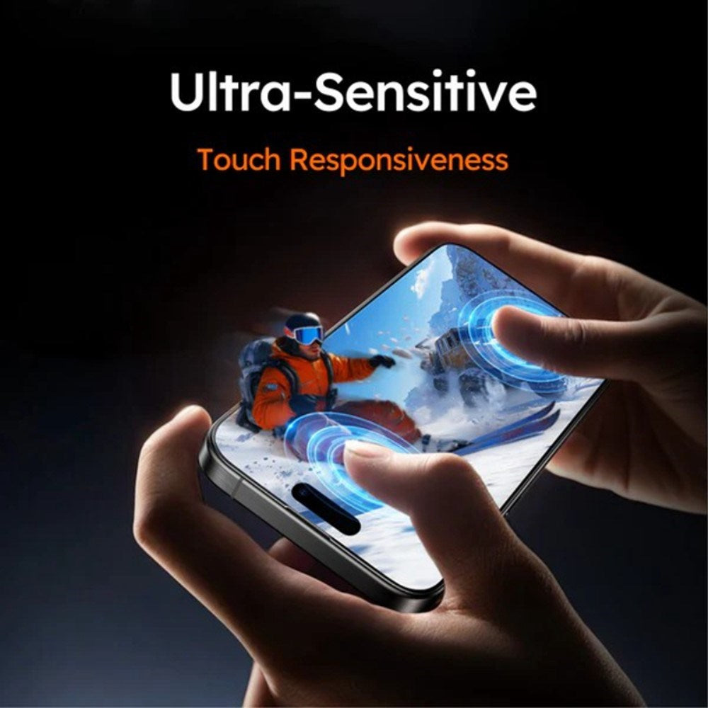 TORRAS iPhone 16 Pro Full Fit Hærdet Skærmbeskyttelsesglas - Gennemsigtig