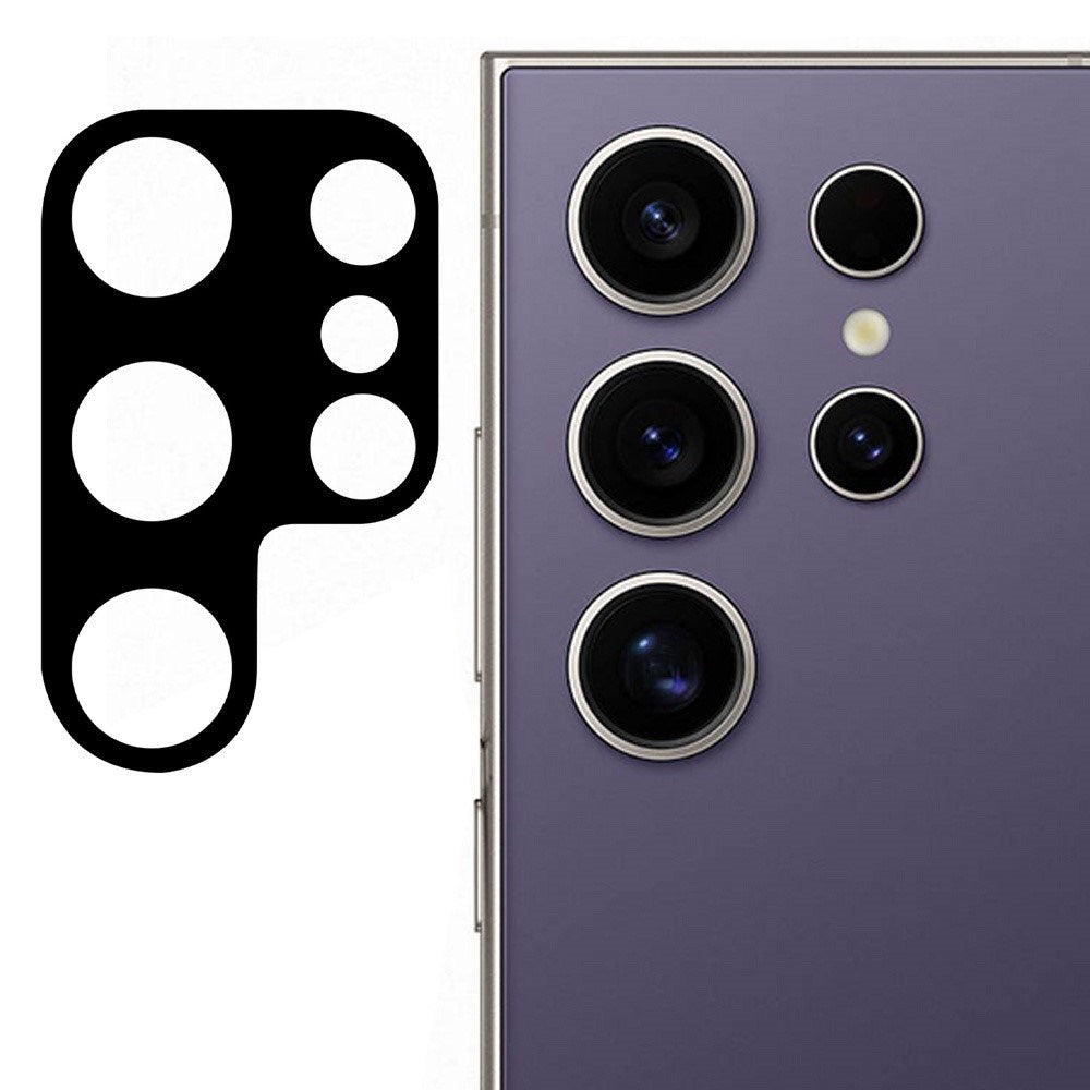 Samsung Galaxy S25 Ultra Hærdet Kameralinsebeskyttelsesglas - Sort