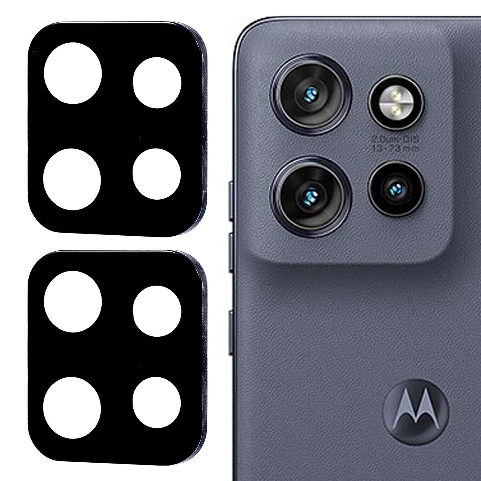 Motorola Edge 50 Neo 5G Kameralinse Hærdet Beskyttelsesglas - 2 stk. - Sort