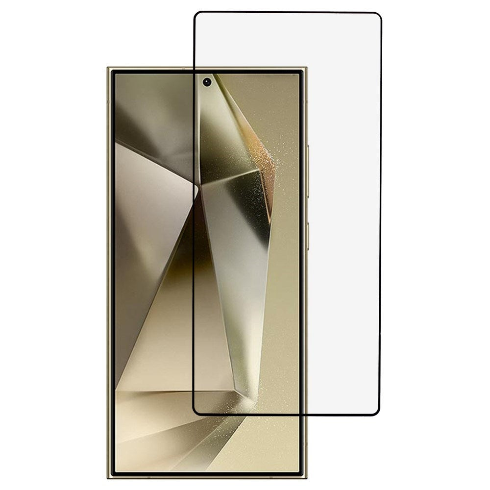 Samsung Galaxy S25 Ultra Full Fit Skærmbeskyttelsesglas - Gennemsigtig/Sort Kant