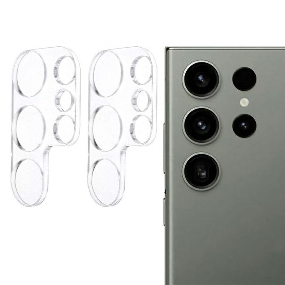 Samsung Galaxy S25 Ultra Hærdet Kameralinsebeskyttelsesglas - 2 stk - Gennemsigtig