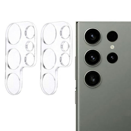 Samsung Galaxy S25 Ultra Hærdet Kameralinsebeskyttelsesglas - 2 stk - Gennemsigtig