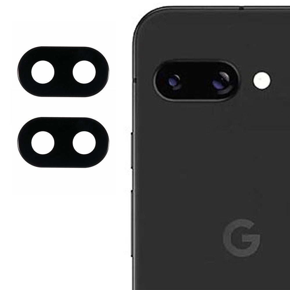 Google Pixel 9a Hærdet Kameralinsebeskyttelsesglas - 2 stk - Sort