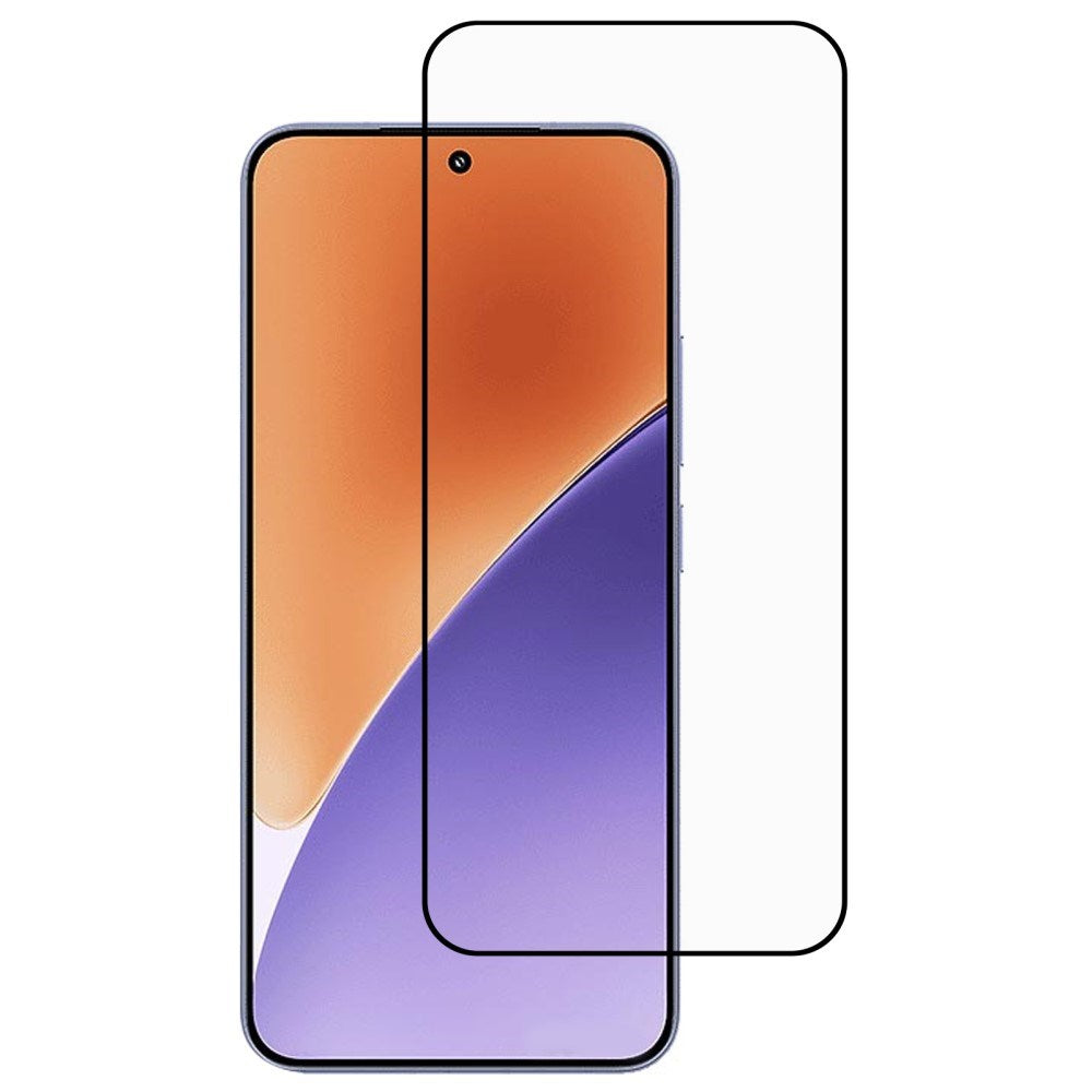 Xiaomi 15 Full Fit Hærdet Skærmbeskyttelsesglas - Gennemsigtig / Sort Kant