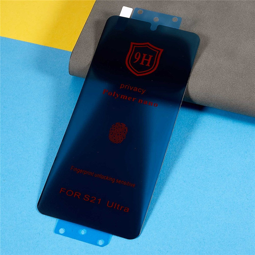 Samsung Galaxy S21 Ultra Skærmbeskyttelse m. Indbygget Privacy Funktion - Gennemsigtig