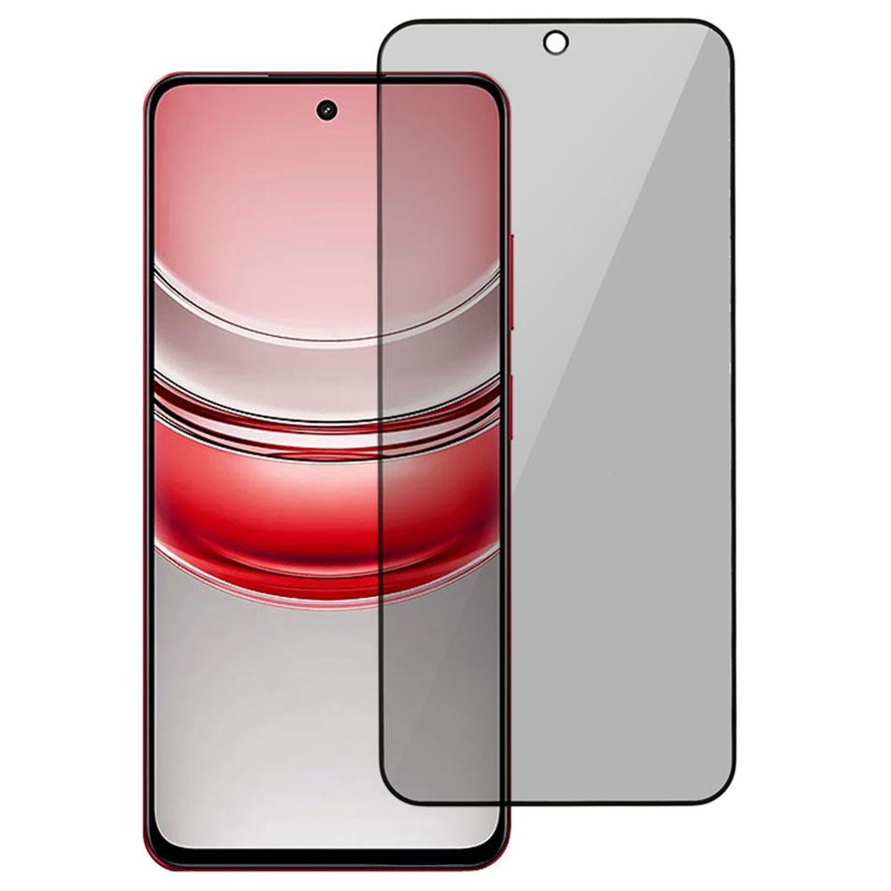 Realme 14X (5G) Full Fit Hærdet Skærmbeskyttelsesglas - Privacy Funktion - Gennemsigtig