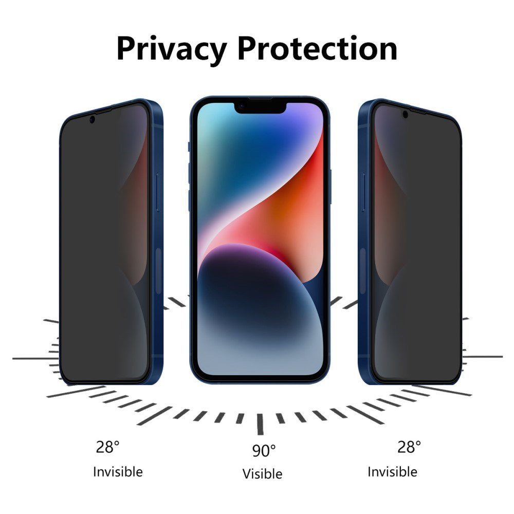 ENKAY iPhone 17e / 16e Anti-Spy Hærdet Privacy Beskyttelsesglas - Gennemsigtig
