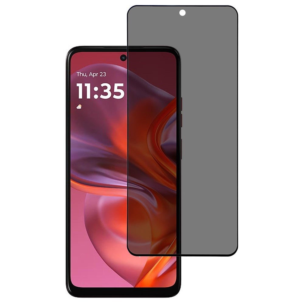 Motorola Moto G15 / G05 Hærdet Skærmbeskyttelsesglas - Privacy Funktion - Gennemsigtig