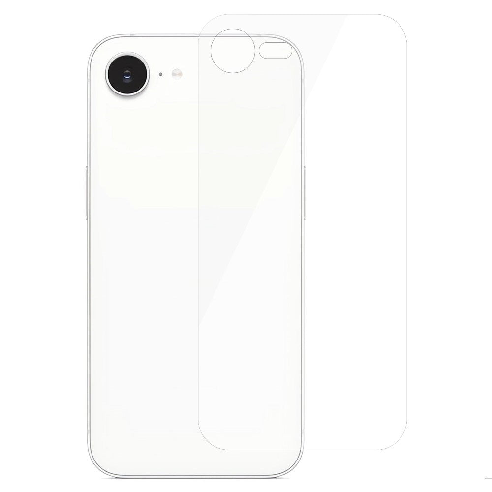 iPhone 17e / 16e Hærdet Beskyttelsesglas til Bagsiden - Gennemsigtig