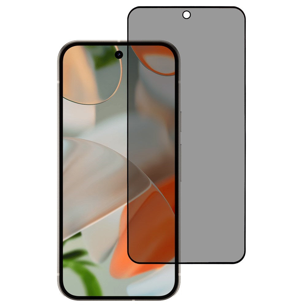 Google Pixel 10 Hærdet Glas m. Privacy - Full-Fit Skærmbeskyttelse - Sort Kant