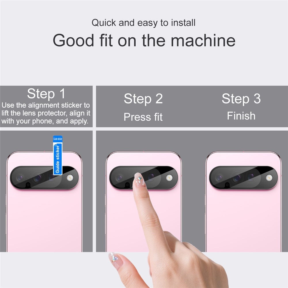 IMAK Google Pixel 10 Kameralinsebeskyttelse - Hærdet Glas - Sort