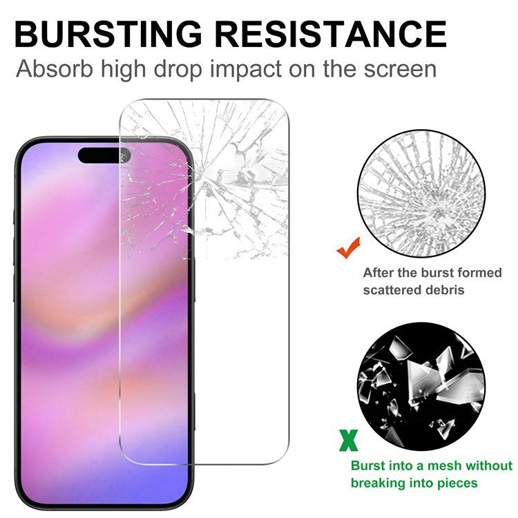 iPhone 17 Pro Max 2-i-1 Beskyttelsessæt m. Hærdet Skærmbeskyttelsesglas & 2 stk Kameralinsebeskyttelsesfilm - Gennemsigtig