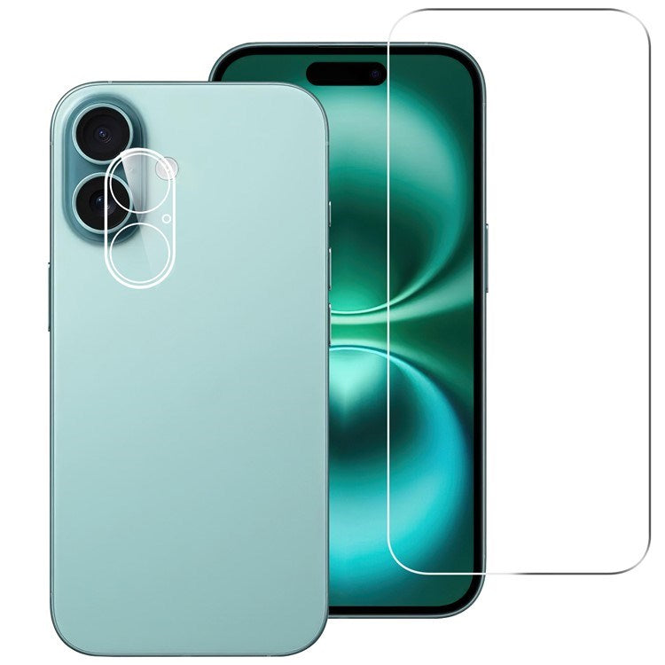 iPhone 17 2-i-1 Beskyttelsessæt m. Hærdet Skærmbeskyttelsesglas & 2 stk Kameralinsebeskyttelsesfilm - Gennemsigtig