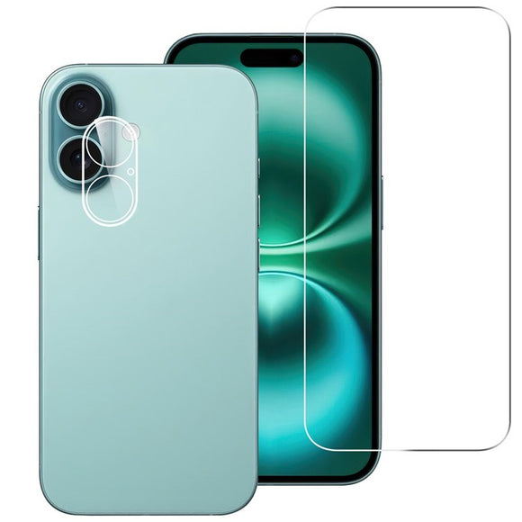 iPhone 17 2-i-1 Beskyttelsessæt m. Hærdet Skærmbeskyttelsesglas & 2 stk Kameralinsebeskyttelsesfilm - Gennemsigtig