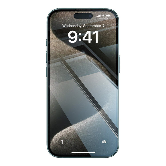 iPhone 15 Pro RURIHAI 2-i-1 Beskyttelsessæt m. Fleksibelt Plast Cover & Skærmbeskyttelsesglas - Gennemsigtig