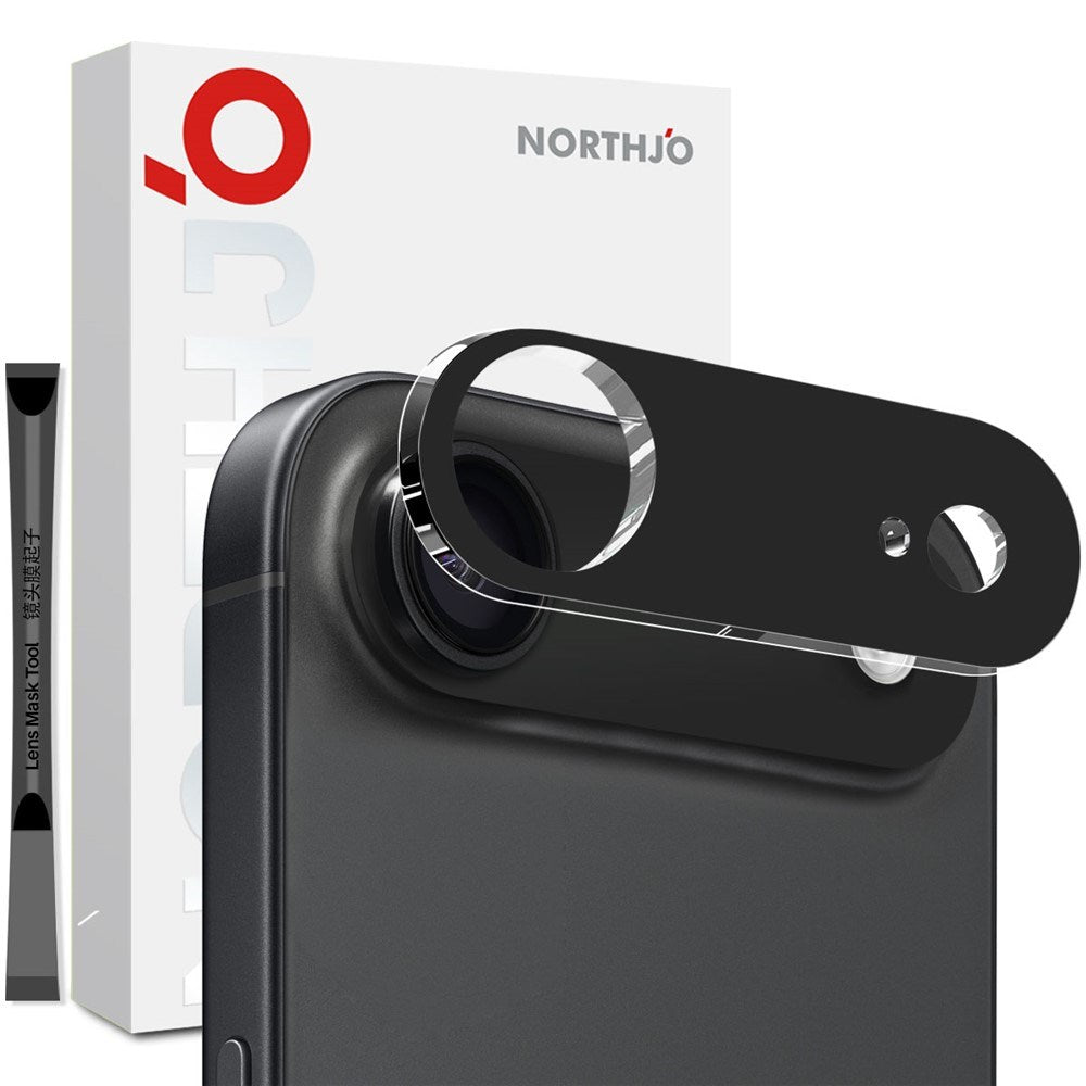NORTHJO iPhone Air Hærdet Kameralinseglas - Sort