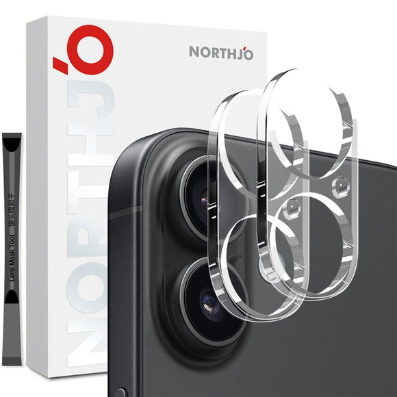 NORTHJO iPhone 17 Hærdet Kameralinseglas - Gennemsigtig- 2 Stk.