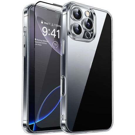 iPhone 12 Pro RURIHAI 2-i-1 Beskyttelsessæt m. Fleksibelt Plast Cover & Skærmbeskyttelsesglas - Gennemsigtig