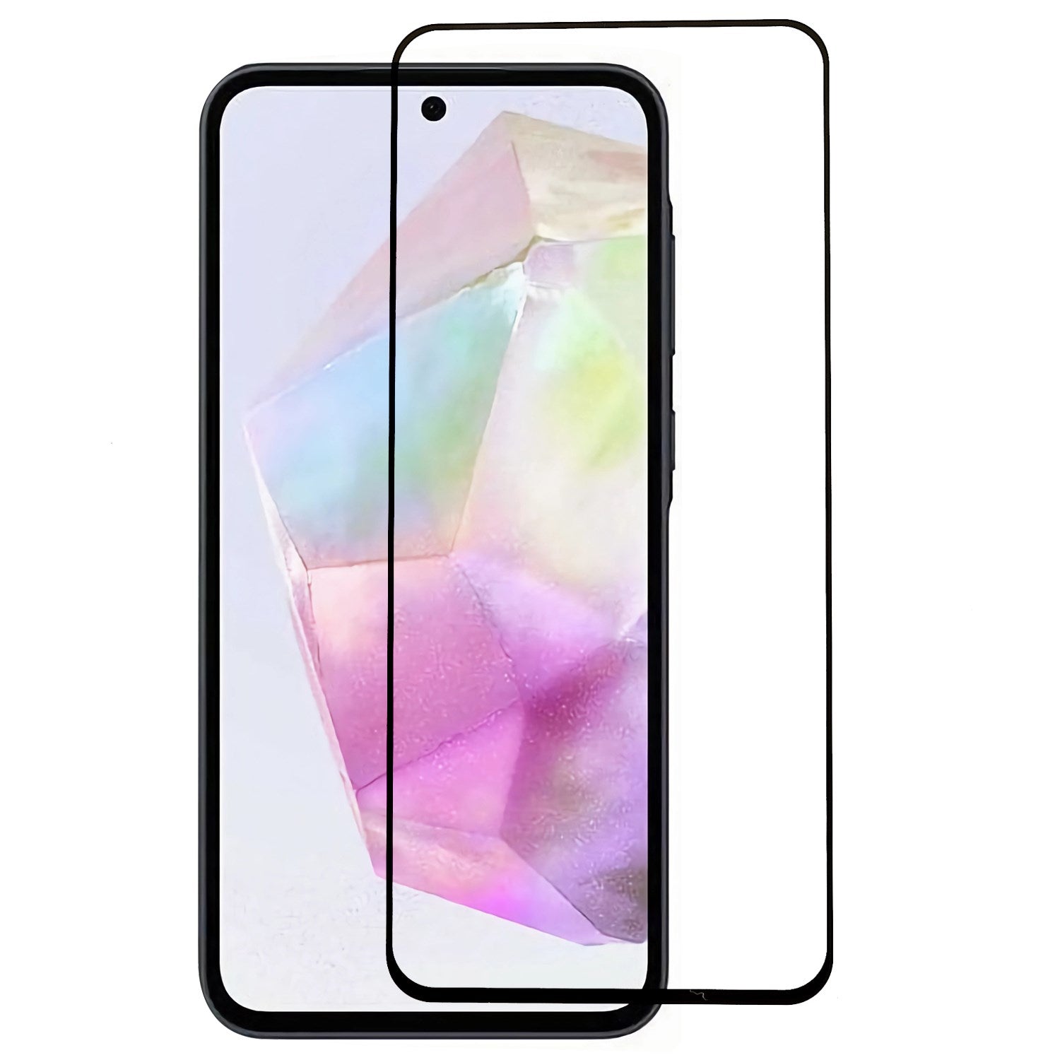 Samsung Galaxy S25 FE Hærdet Skærmbeskyttelsesglas - Gennemsigtig / Sort Kant