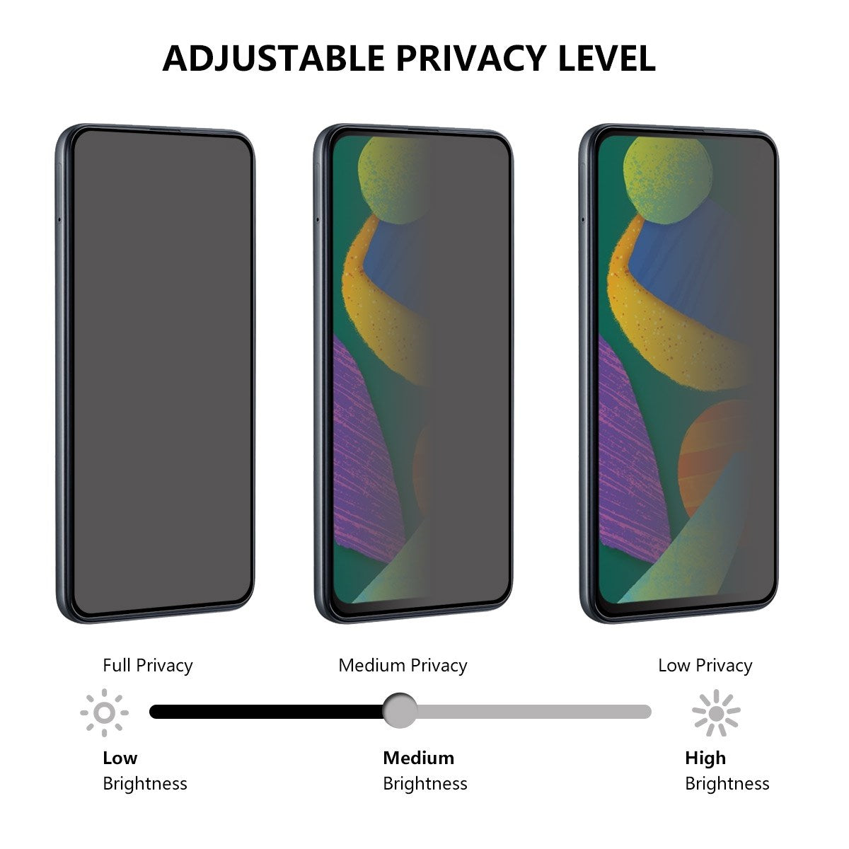 Samsung Galaxy S25 FE Hærdet Glas Skærmbeskyttelse m. Privacy Funktion - Gennemsigtig