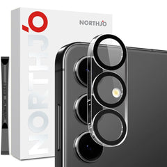 NORTHJO Samsung Galaxy S25 FE Hærdet Kameralinseglas - Gennemsigtig / Sort