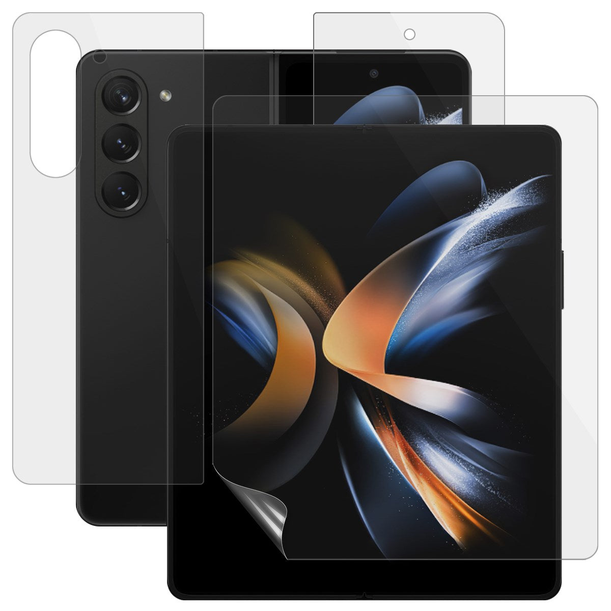 Samsung Galaxy Z Fold7 3-i-1 Skærmbeskyttelsessæt - Gennemsigtig