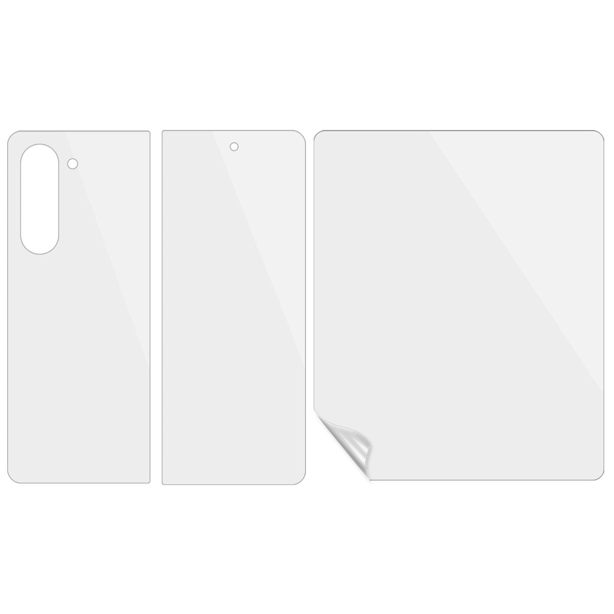 Samsung Galaxy Z Fold7 3-i-1 Skærmbeskyttelsessæt - Gennemsigtig