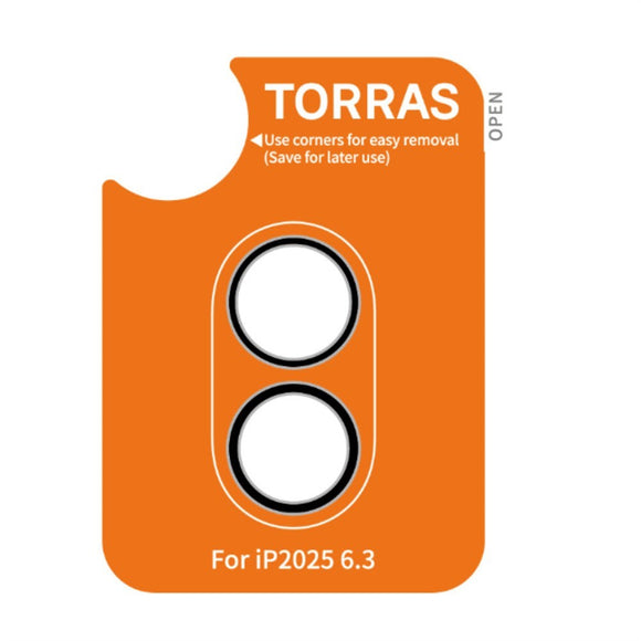 TORRAS iPhone 17 LensGuard Kameralinsebeskyttelsesglas - Sort