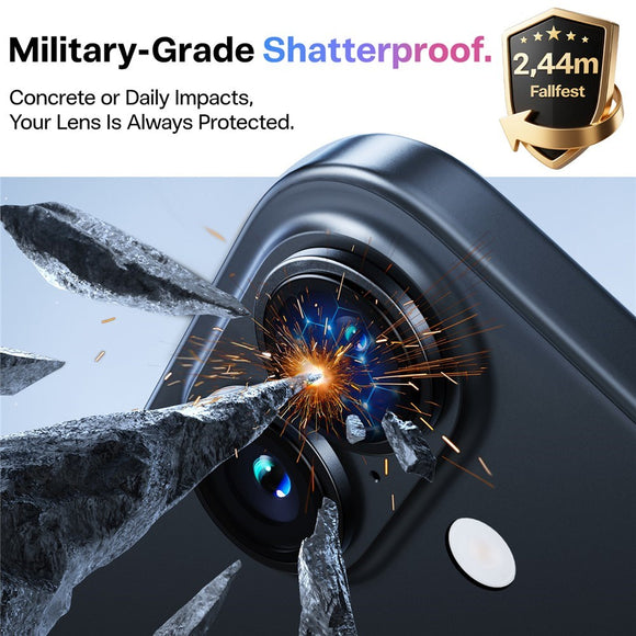 TORRAS iPhone 17 LensGuard Kameralinsebeskyttelsesglas - Sort
