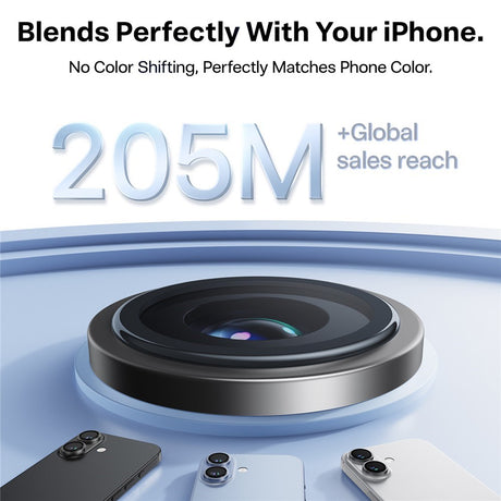 TORRAS iPhone 17 LensGuard Kameralinsebeskyttelsesglas - Sort