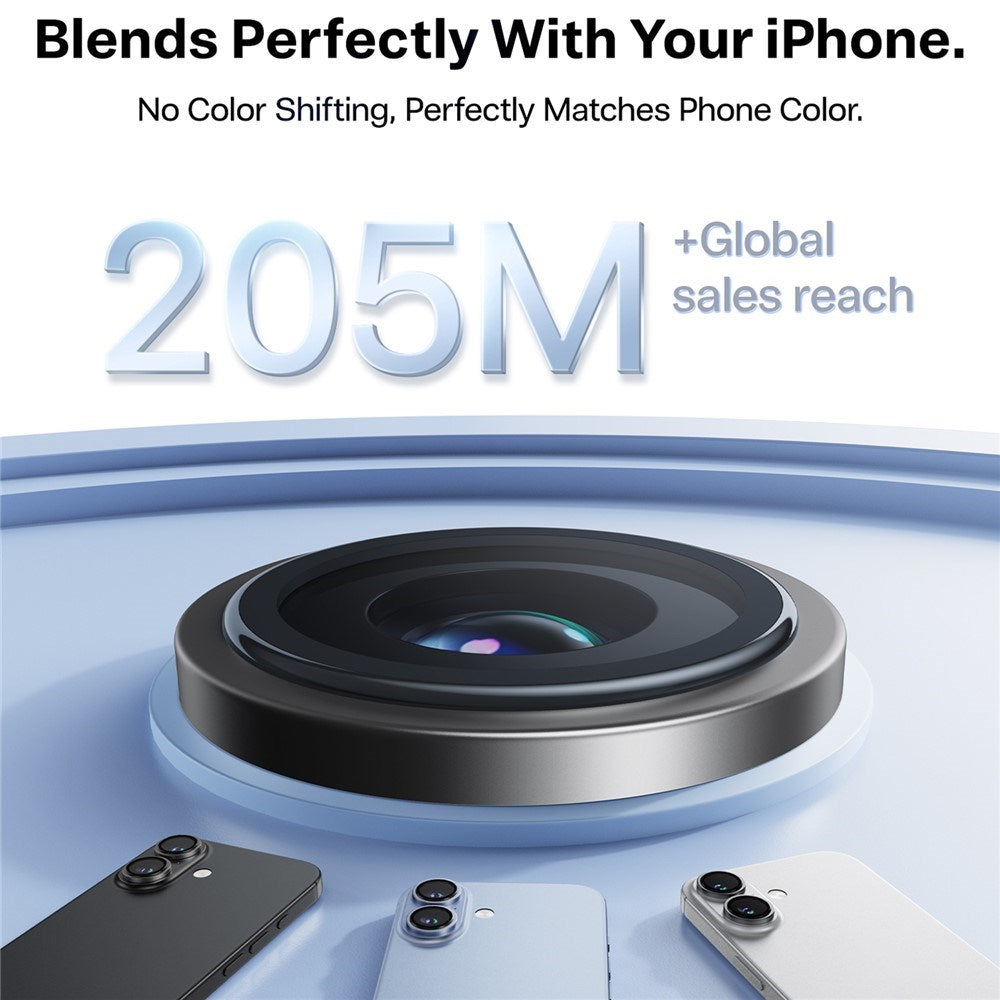 TORRAS iPhone Air LensGuard Kameralinsebeskyttelsesglas - Sort