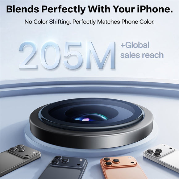 TORRAS iPhone 17 Pro LensGuard Kameralinsebeskyttelsesglas - Sort