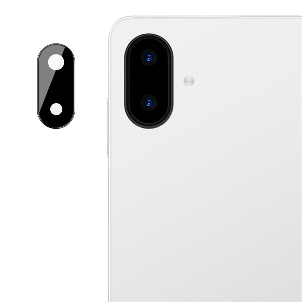 IMAK Samsung Galaxy A07 Hærdet Kameralinsebeskyttelsesglas - Sort