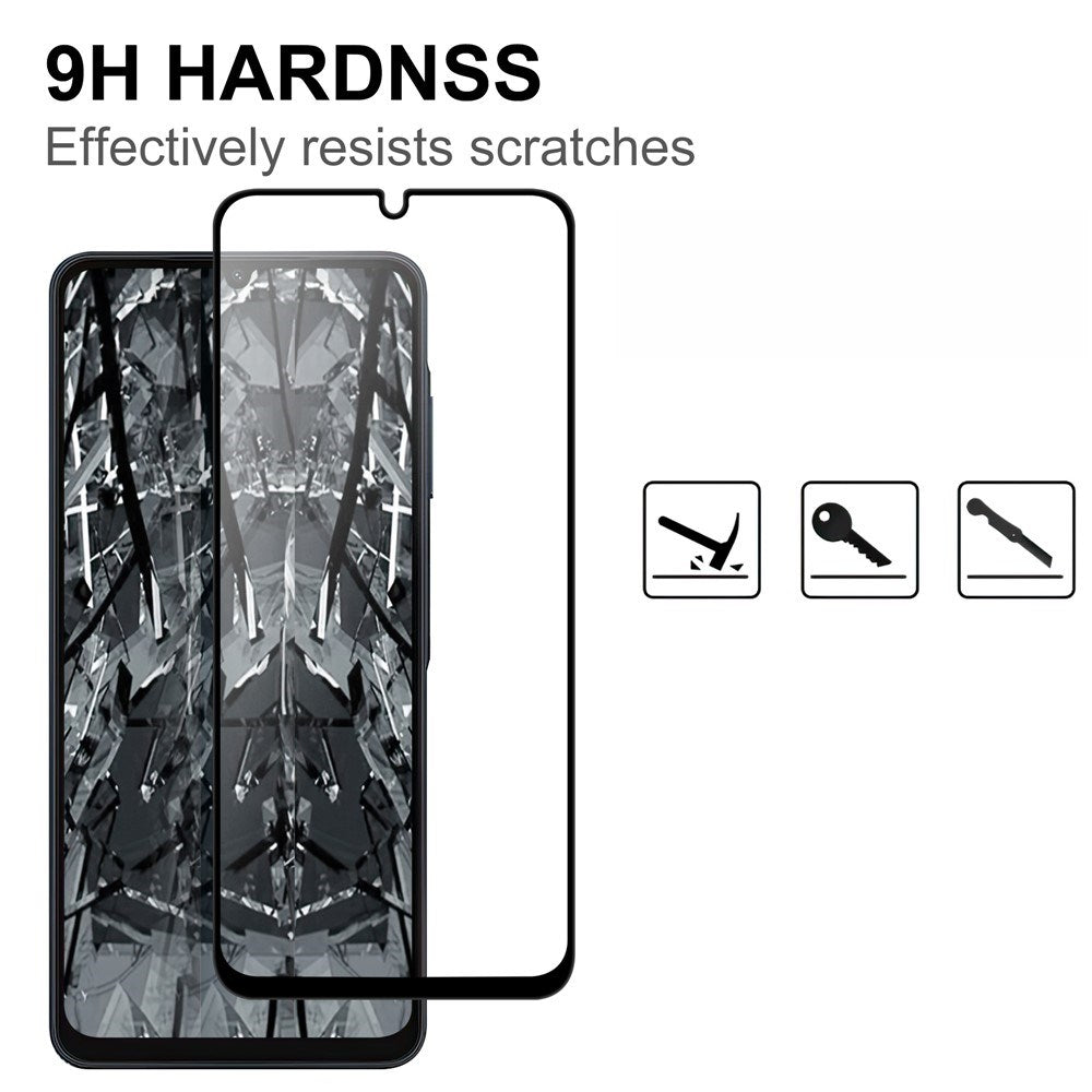 EIDERWOOD Samsung Galaxy A07 Skærmbeskyttelsesglas 9H - Gennemsigtig / Sort Kant