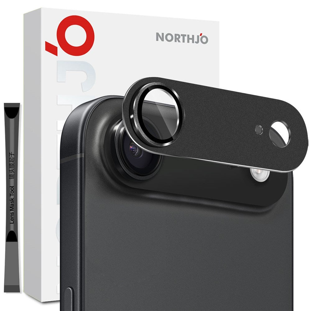 NORTHJO iPhone Air Kameralinsebeskyttelse - Mat Metal & Glas - Sort