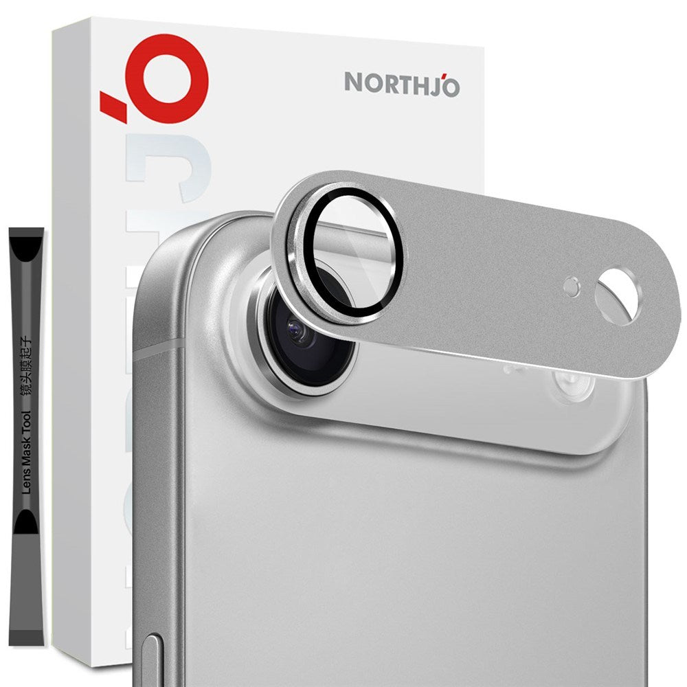 NORTHJO iPhone Air Kameralinsebeskyttelse - Mat Metal & Glas - Grå