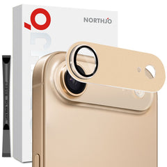 NORTHJO iPhone Air Kameralinsebeskyttelse - Mat Metal & Glas - Guld