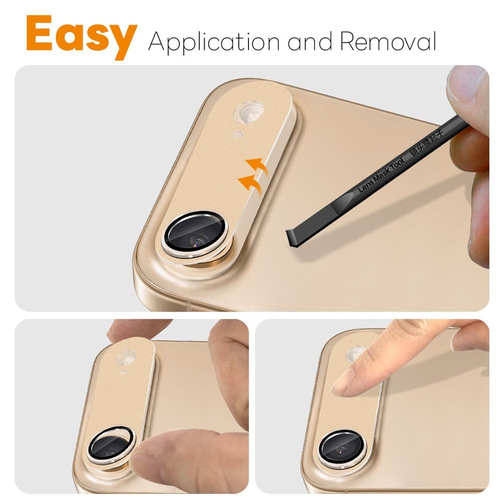 NORTHJO iPhone Air Kameralinsebeskyttelse - Mat Metal & Glas - Guld