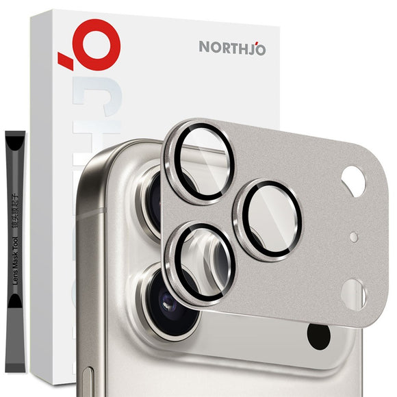 NORTHJO iPhone 17 Pro Kameralinsebeskyttelse - Mat Metal & Glas - Grå